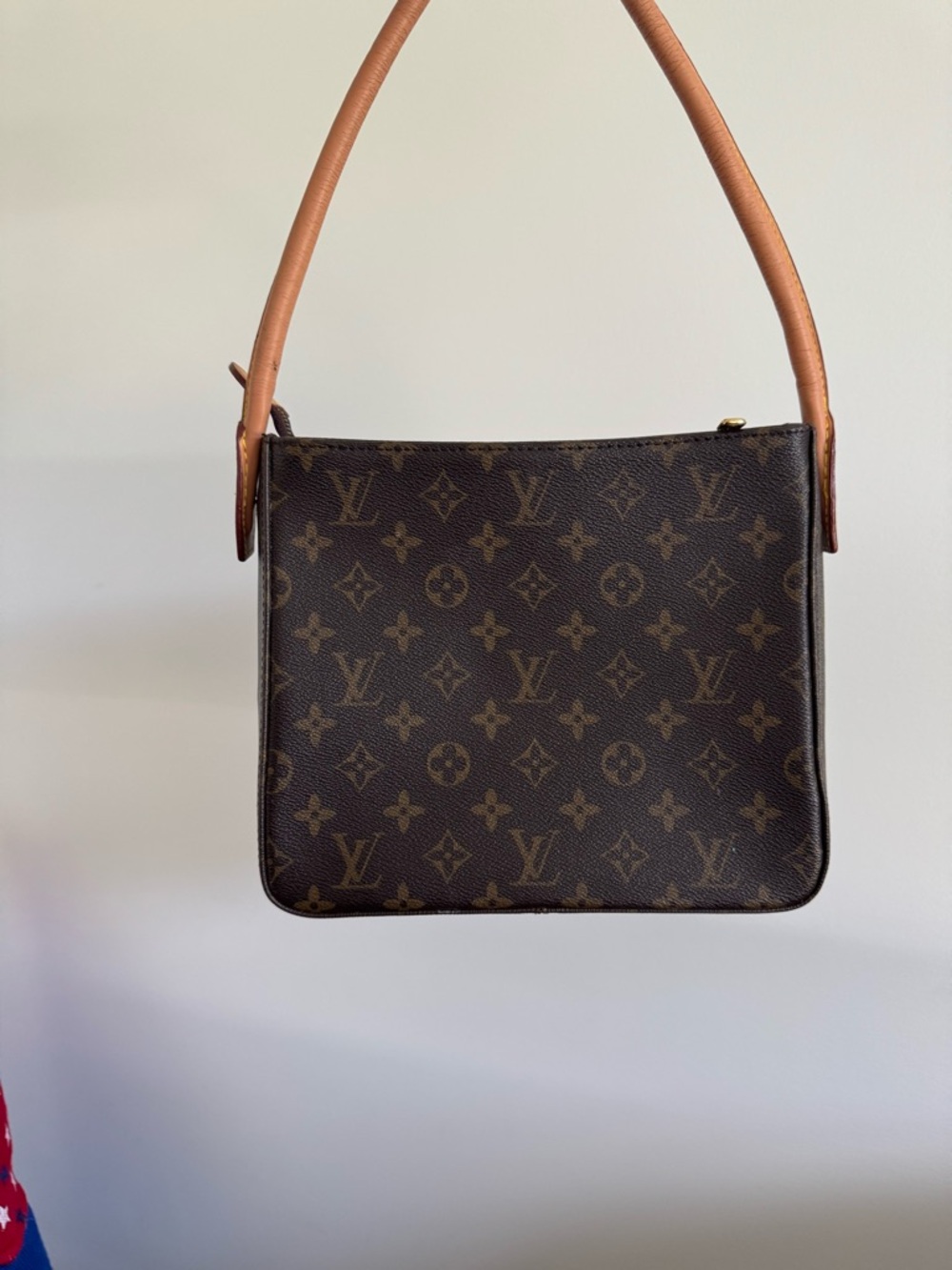 Monogram Top-Handle Bag in Brown and Tan